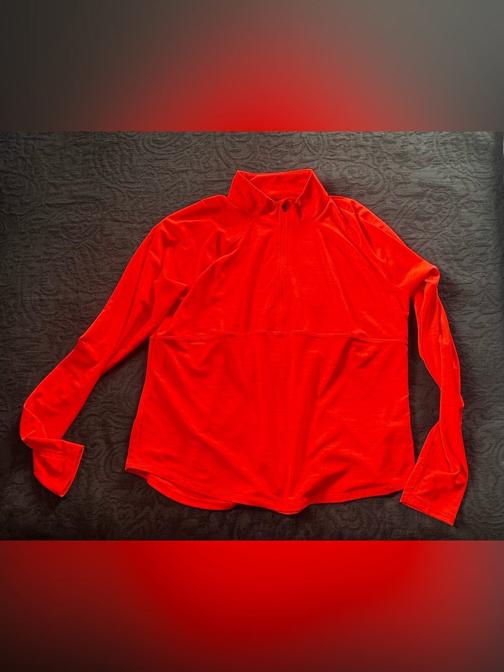 DSG Coral Salmon 1/4 Zip Running Active Shirt Jacket With Thumbholes Women XL